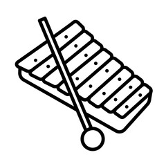 Xylophone Musical Instrument Vector illustration Icon