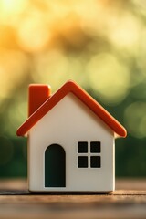 Managing Mortgage Interest Payments to Maximize Home Savings, Miniature house model against a blurred background.