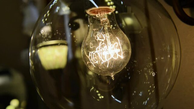 lamp with hot wire lightbulb