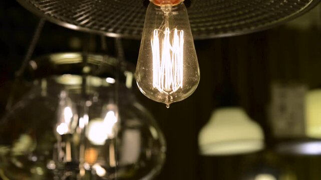 lamp with hot wire lightbulb