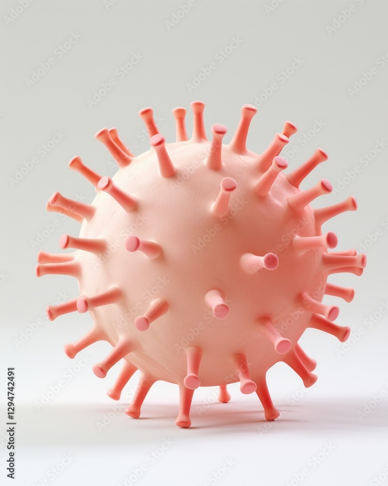 Poster 3d render of a virus particle
