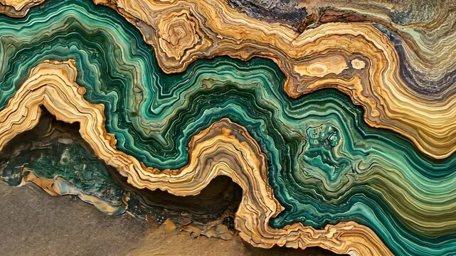 Intricate, colorful mineral strata pattern