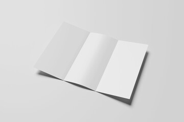 Blank trifold brochure for mockup - DL brochure mockup