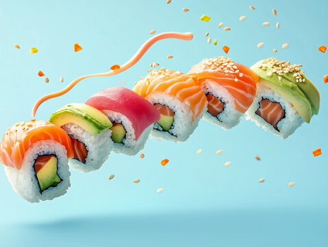 Assorted Rainbow Sushi Roll Set