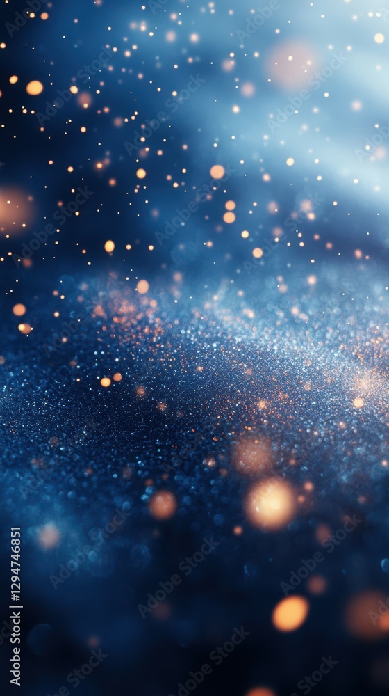 Aufkleber swirling particles of light create a mesmerizing cosmic effect in a dark background during a quiet n