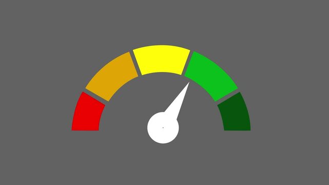 High libido sexual drive meter level dial scale motion graphics white background Speedometer, isolated on transparent background with alpha channel. Abstract concept graphic element of tachometer, 
