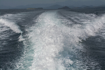 Splashing sea water with foam, bubbles, beautiful