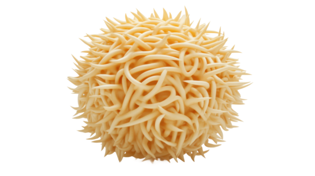 Abstract microscopic image of spiky microorganism in lab setting