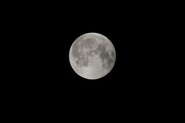full moon on black