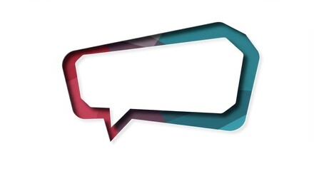 Naklejka premium Abstract Speech Bubble Design: Modern Geometric Communication Icon
