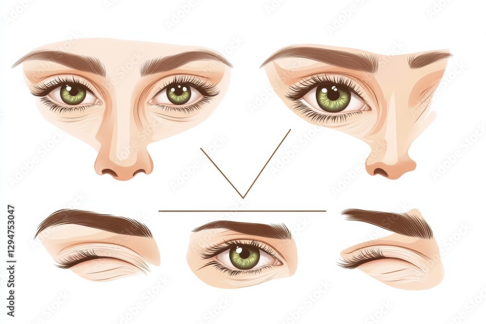 Poster gradual aging of skin and how injectable treatments reduce wrinkles effectively. generative ai