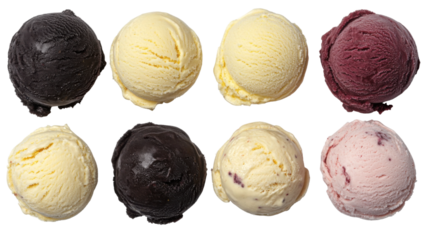 Indulgent ice cream scoops indoor dessert shop photography