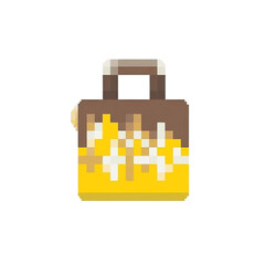 Obraz premium Creative art project featuring a colorful pixelated bag