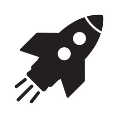 Rocket icon. Flying rocket icon.