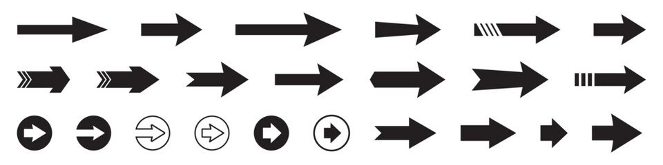 Arrow icon. Collection of pointers.