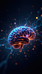 Fototapeta premium A vivid depiction of an artificial brain, symbolizing advanced AI capabilities.