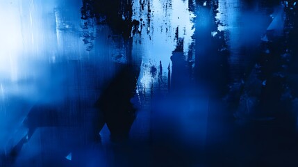 Naklejka premium Abstract shadow play in deep night blue