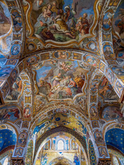 Magnificent church interior in Sicily, Italy