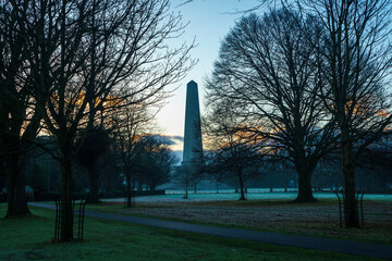 The Wellington Monument early in the morning