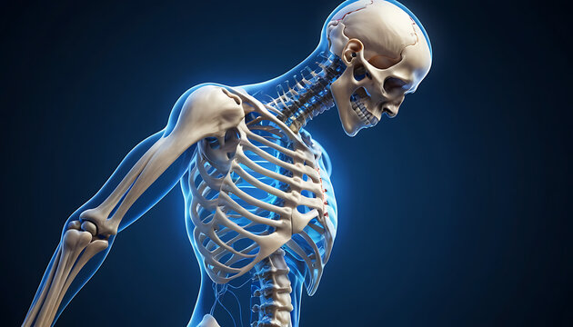 Human Skeleton Anatomy 3D Model Medical Illustration