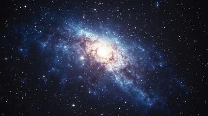 Fototapeta premium An interstellar landscape with stars, nebulae, and galaxies