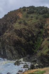 Dramatic waves on Byron Bay shore