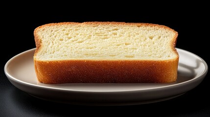 Sliced bread plate studio shot dark background food photography