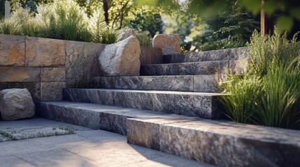 Staircase in a garden