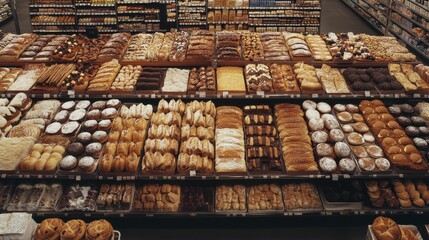 Freshly Baked Goods in Neat Store Aisles