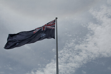 Australian flag low angle