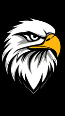 Obraz premium Majestic Eagle Head Minimalist Vector Mascot Logo Design for Branding