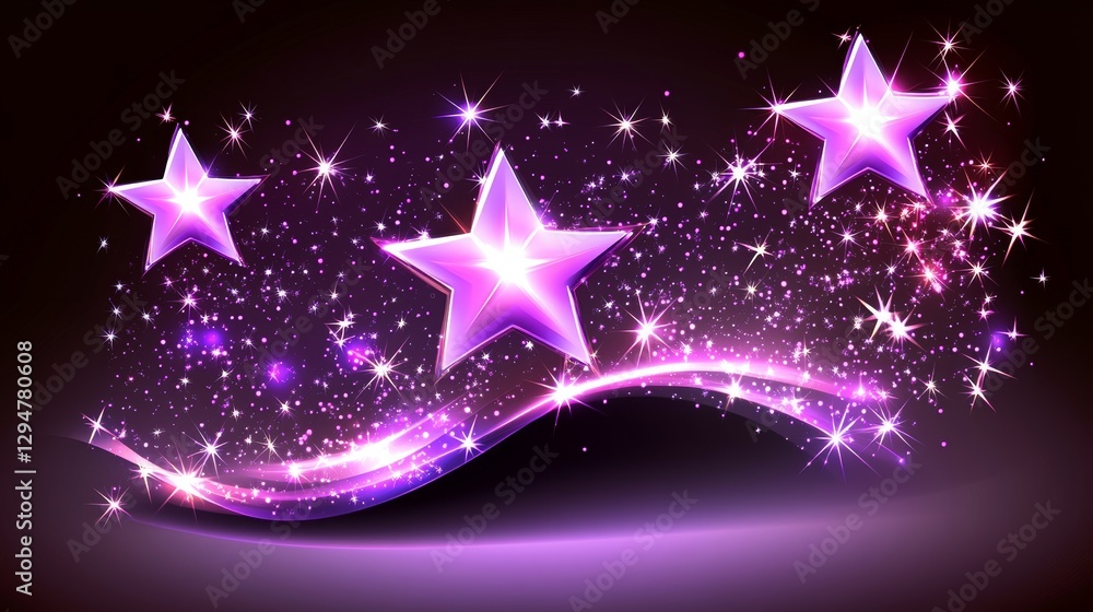 Wall mural a high-resolution 4k background of a dark night sky, adorned with an abstract starry design and twin