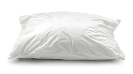 Obraz premium Soft white pillow resting on a clean surface, ideal for comfort and relaxation in a cozy setting