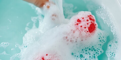 Fototapeta premium Enjoy a Relaxing Bubble Bath with Colorful and Fun Bath Bombs for an exquisite experience
