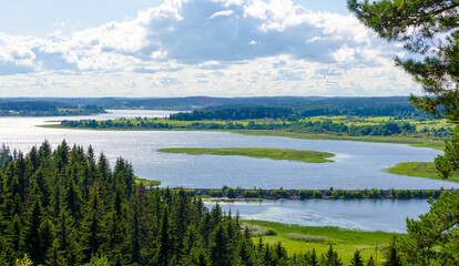 Lake Ladoga view from the mountain