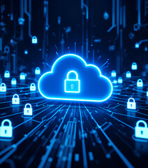 Blue lock cloud security for cyber systems Dynamic encryption networking and digital fortification
