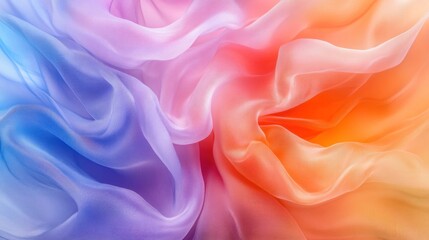 Obraz premium Colorful flowing fabric folds