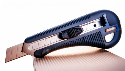 Obraz premium カッターナイフ、ブレード、文具、道具、切る、刃、カット、プラスチック、クローズアップ