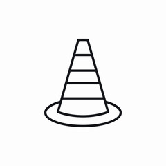 cone traffic icon sign vector