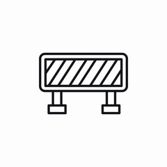construction barrier icon sign vector
