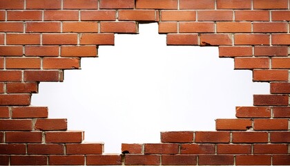 Obraz premium hole in brick wall