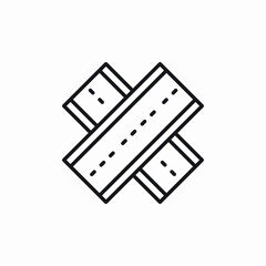 highways crossing icon sign vector
