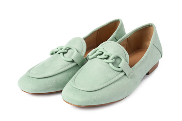 Pair of beautiful shoes isolated on white