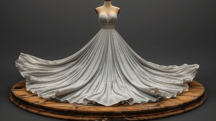 Mannequin of a chic dress created by artificial intelligence