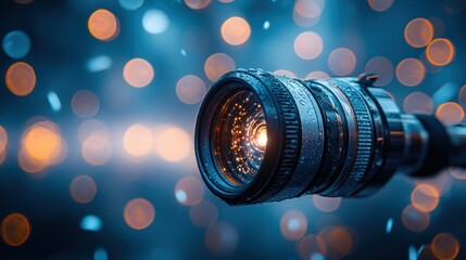 Wet lens, concert bokeh, close-up, night, photography