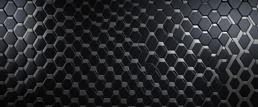 Collection of Texture for Background and banner : Black and White Carbon Fiber Texture with Metallic Grid Pattern