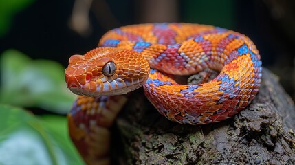 Fototapeta premium portrait of a poisonous snake