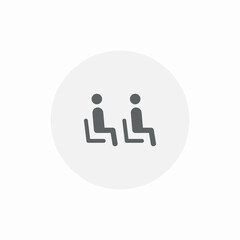 transportation seats icon sign vector