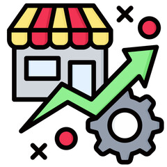 Market Entry Strategy Icon