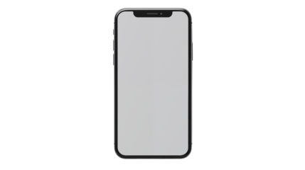 Blank Smartphone Screen Mockup Modern Device for App Presentation, High quality realistic frame smartphone with blank white screen, Mockup phone for visual ui app demonstration
